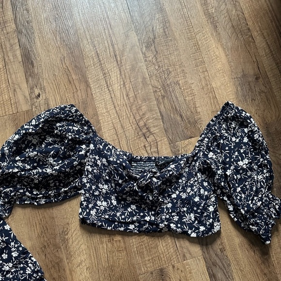 LULU’S Blossoming Style Navy Blue Floral Print Two Piece Set - Picture 3 of 4